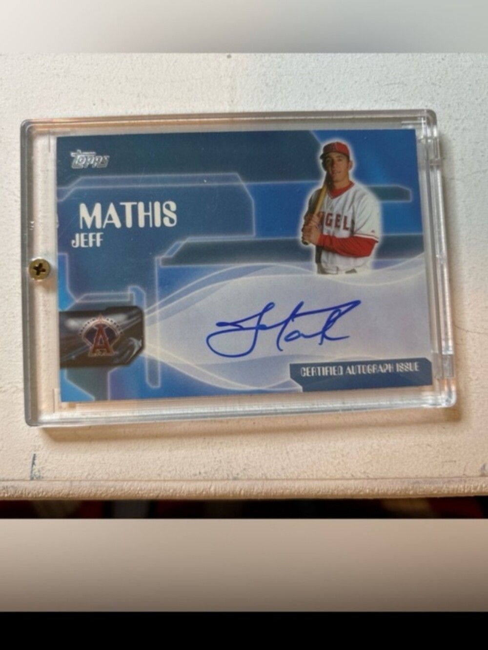2005 Topps Jeff Mathis Certified Auto #147/458 Anaheim Angels Autograph